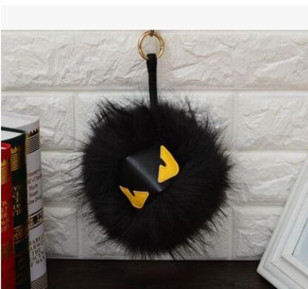 

Кошелек Pom Pom Fur Monster Key Chain Key Ring Bag Автомобильное очарование для женщин Плюшевая сум
