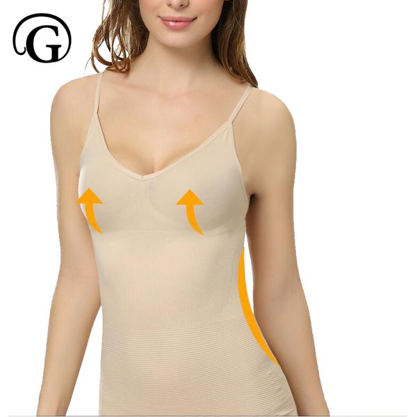 

prayger new women lift up bra shaper slimming waist trainer body shaping control waist seamless camisole tank underwear, Black;white