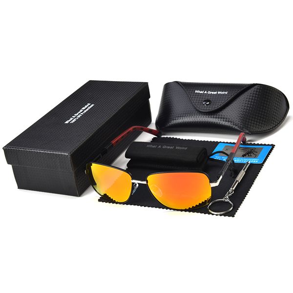 

vintage rectangle sunglasses men alloy fashion tinted polarized sun glasses gafas de sol masculino sunglasses with full package, White;black