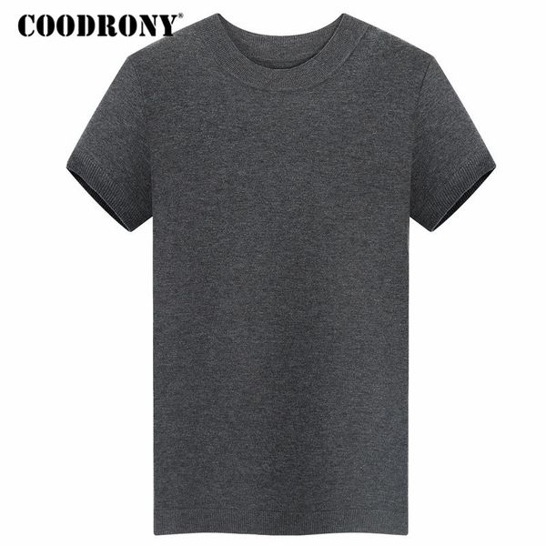 

coodrony short sleeve sweater men 2017 autumn winter merino wool sweaters cashmere pullover men casual turtleneck pull homme 342, White;black