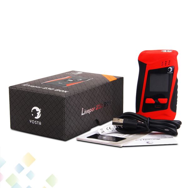 

Original Livepor 230 TC Box Mod 230w Electronic Cigarette with 1.33 inch IPS screen Fit 18650 Battery 510 Atomizers DHL Free