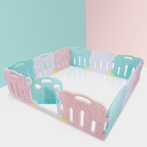 

2018 baby colorful and safe playpen, removable and easy to assemble folding play mat for baby