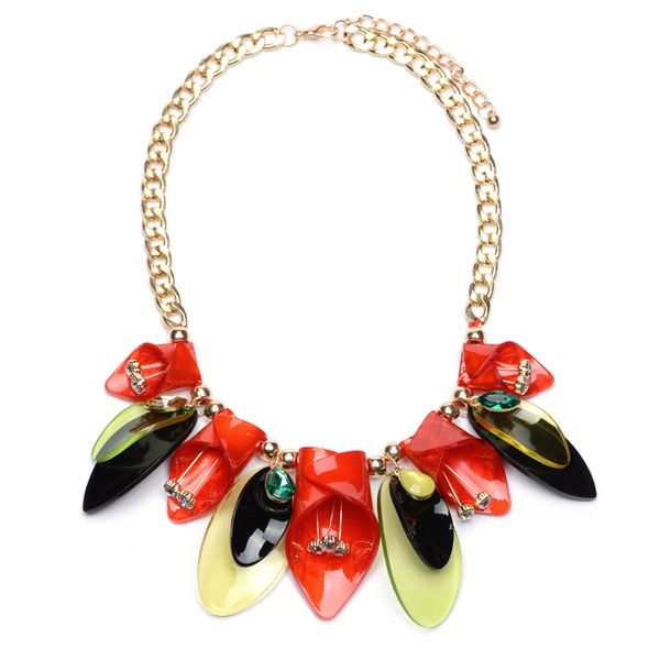 

whole salestatement 2016 fashion women necklaces pendants collier femme flower jewellery choker big bib female collar jewelry crystal, Golden;silver