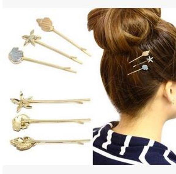 Best Diy Sea Fairy Tale Retro Conch Seashell Starfish Hair Clips