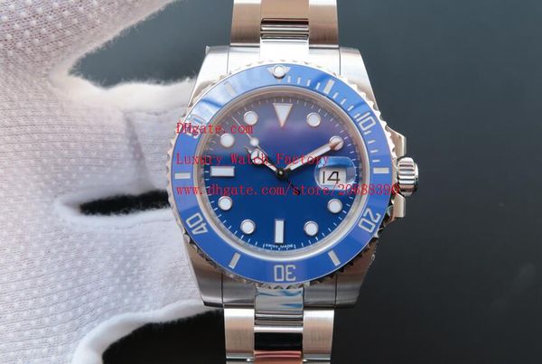 

men's luxury sapphire automatic mechanical 116619lb 40mm blue ceramic bezel dial luminous mens men's watch watches, Slivery;brown