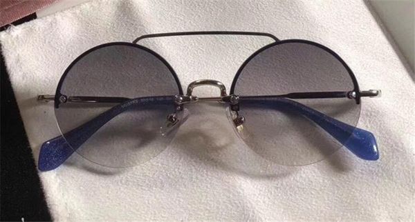 

new fashion designer sunglasses 57rs round frameless avant-garde style light decorative glasses uv400 protection eyewear quality, White;black