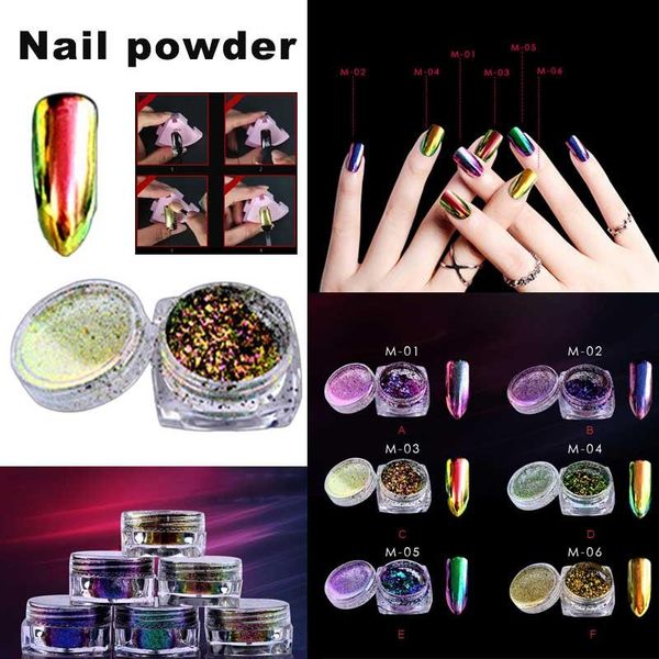 

glitter mirror nail powder temperature color change powder diy nail art makeup tools, Silver;gold