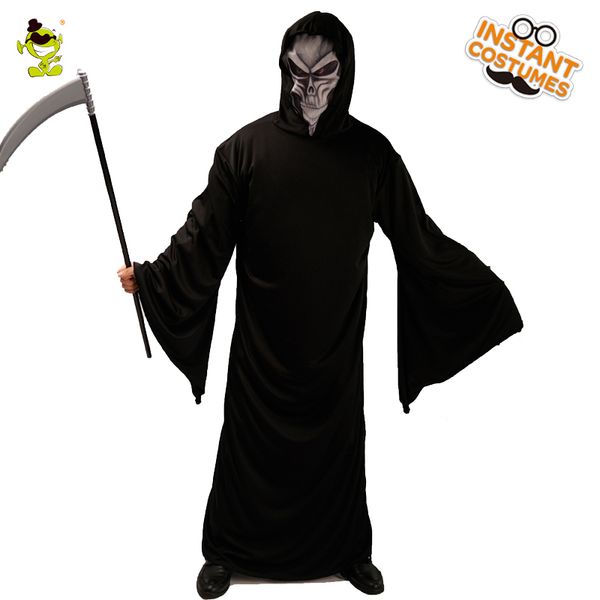 

man's halloween grim reaper costume cosplay man horror black killer halloween cosplay outfit, Black;red