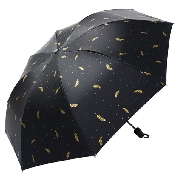 

women's umbrella black coating uv proof small mini children girls folding umbrellas for rain and sun female parasol