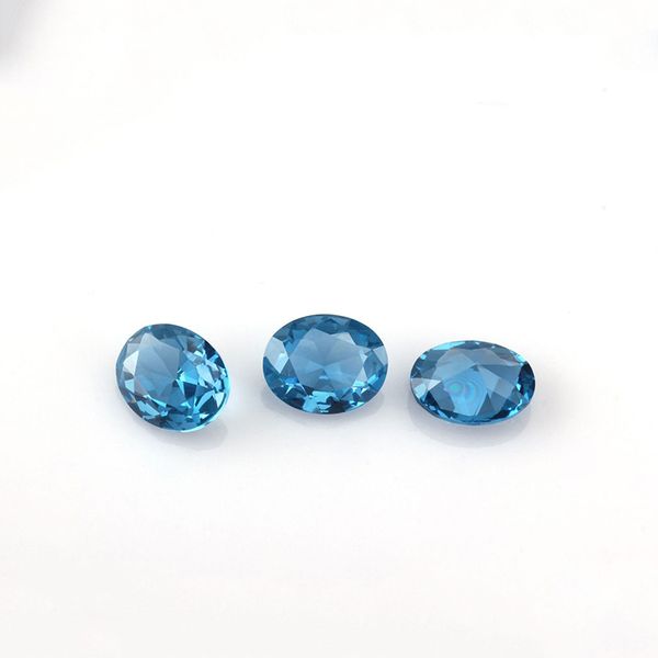 

synthetic light blue 3*4-7*10mm 9 sizes oval machine cut cubic zirconia synthetic loose gemstone beads for jewelry making 200pcs/lot, Black