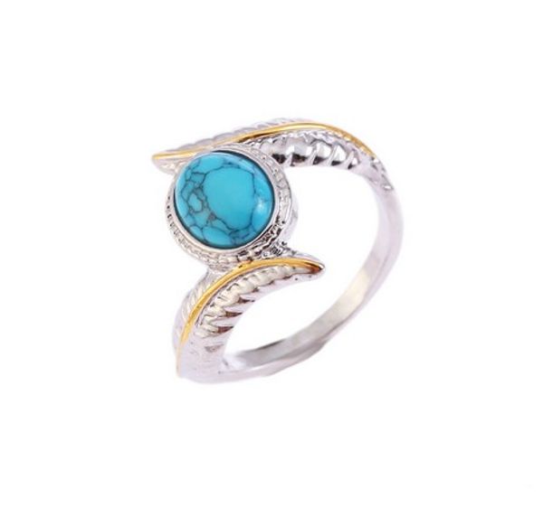 

lux turquoise rings girls silver tone feather turquoise charm engagement rings