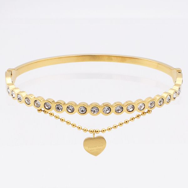 

whole salenew arrival women wedding contracted romantic bracelet zircon forever love bracelets for women valentines gift, Black