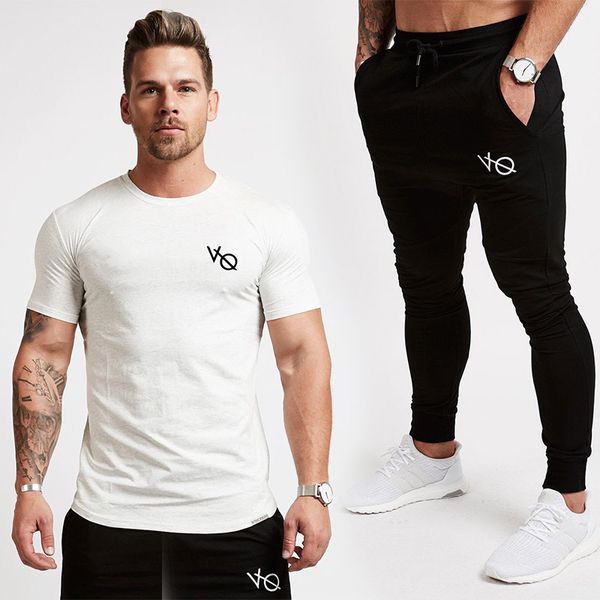 

2018 new gyms mens joggers pants fitness casual fashion brand joggers sweatpants bottom snapback pants men casual suit, Black