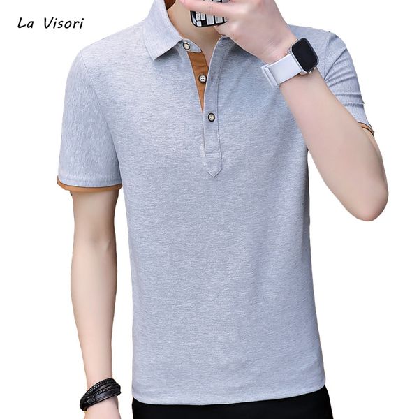 

men's casual shirt short sleeve cotton breathable elasticity lovers fashion tees summer dress, White;black