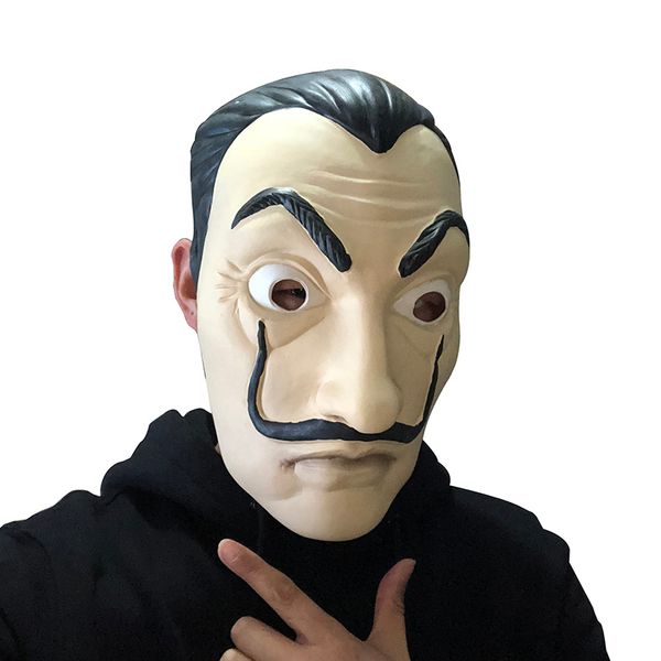 

la casa de papel маски для лица сальвадор дали лицо латекс косплей маска хэллоуин взрослых партии маски реквизит