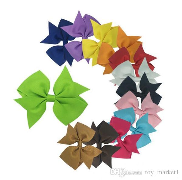 

grosgrain bow hair bow, children's hair accessories, baby bow girl bow 8 * 10cm  colors, Slivery;white