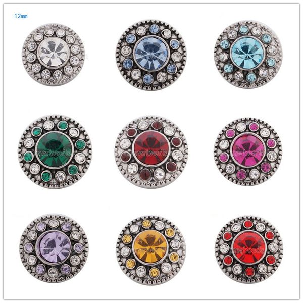 

new whole sale 12mm snaps mini metal snap button jewelry fit small bracelets snap jewelry button bracelet snaps charm ks5071-s, Golden;silver
