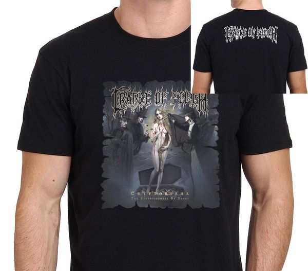 

cradle of filth cryptoriana men's black t-shirt size: s-3xl, White;black