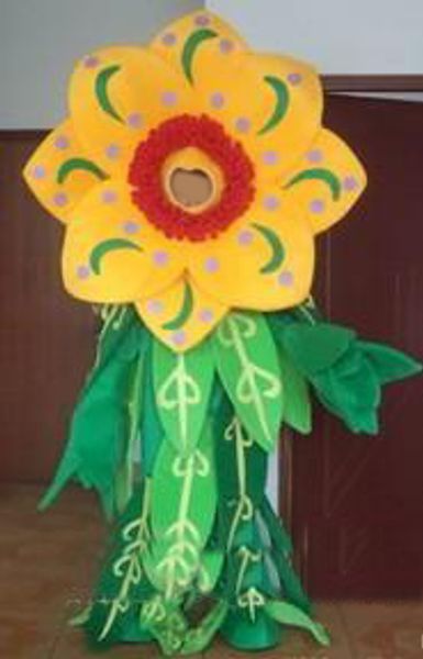 

2018 an sunflower mascot costume for to wear for sale for party, Red;yellow