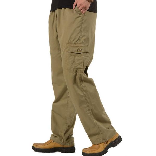 

fashion mens pants leisure big yards xxl xxxxxl casual pants long trousers seasons trousers men bottoms, Black