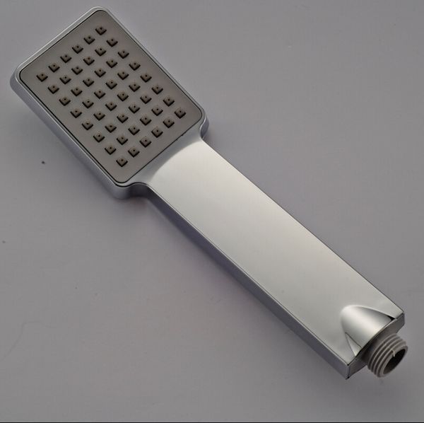 

square handshower for bathroom faucet chrome finish abs material