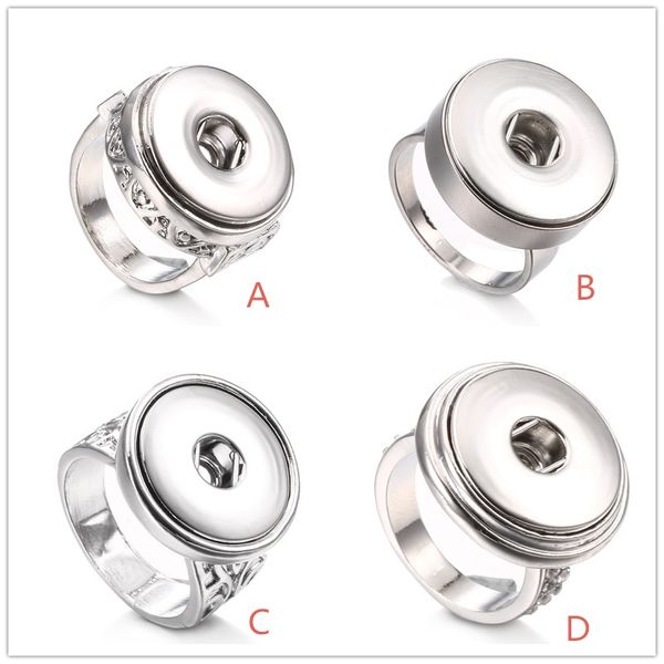 4 стили Нуса кусок имбиря Оснастки кнопка ювелирные изделия 18 мм защелки кнопка кольцо для женщин ювелирные изделия