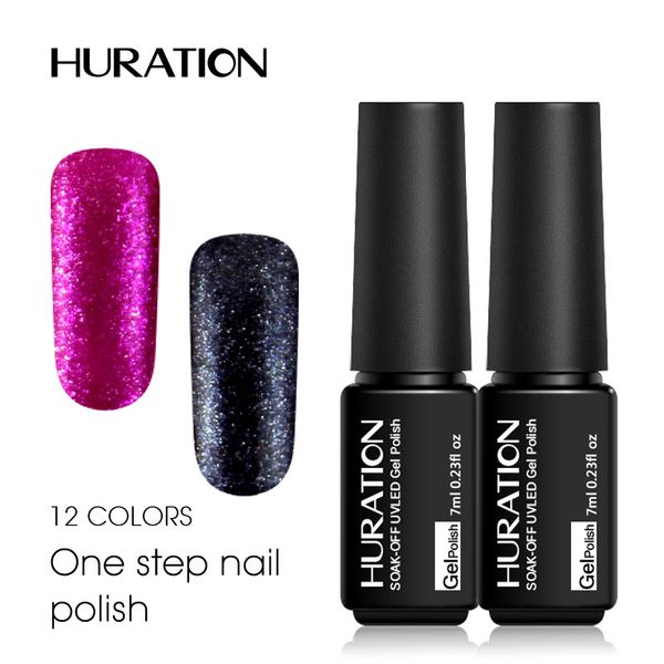 

huration platinum bling 7ml nail gel glitter colour uv gel nail polish led lamp lak varnish semi permanent lacquer art, Red;pink
