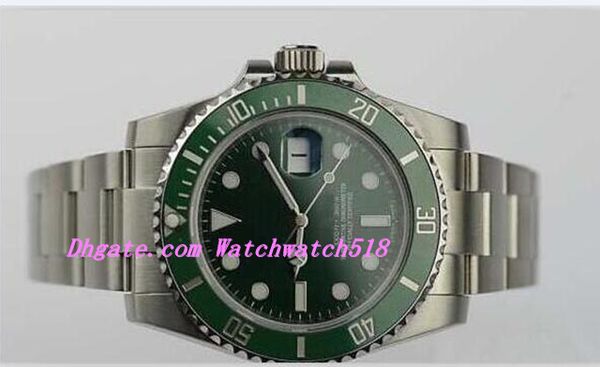 

luxury watches v5 asia 2813 movement men's green 116610 stainless steel 40mm ceramic bezel sapphire box papers mens watch wristwatch, Slivery;brown