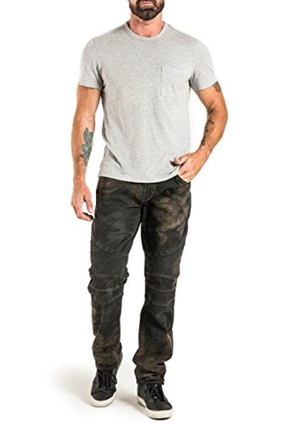 

stitch's jeans moto taper men's printed jean, Blue