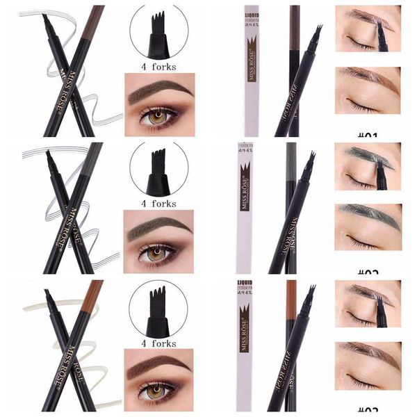 

20pcs/lot miss rose micro-engraved eyebrow pencil natural waterproof eyebrows pencil professional makeup eye brow tint eyes cosmetics