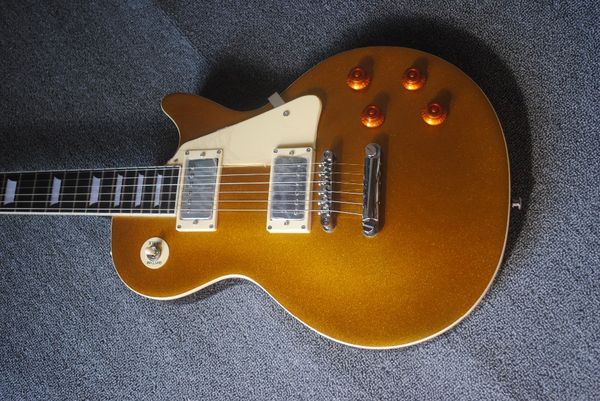 

Gi ten tandard goldelectric guitar front gold powder color olid mahogany guitar fretboard binding guitarra guitar