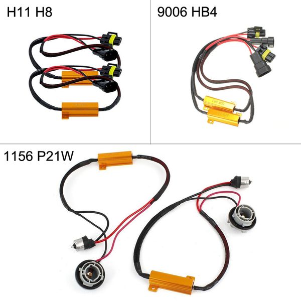 

2x h8 h11 9006 hb4 1156 p21w ba15s led fog lamp reverse light canbus decoders no error load resistors wiring