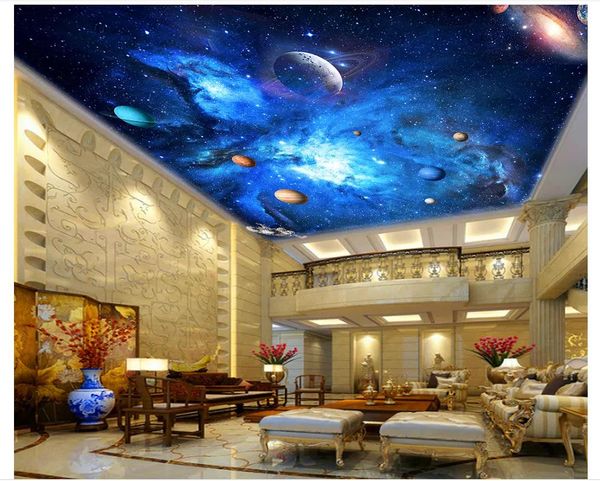 Custom Photo Wallpaper 3d Ceiling Murals Wallpaper Hd Beautiful Universe Space Galaxy Nebula Starry Sky Ceiling Zenith Mural Papel De Parede Canada