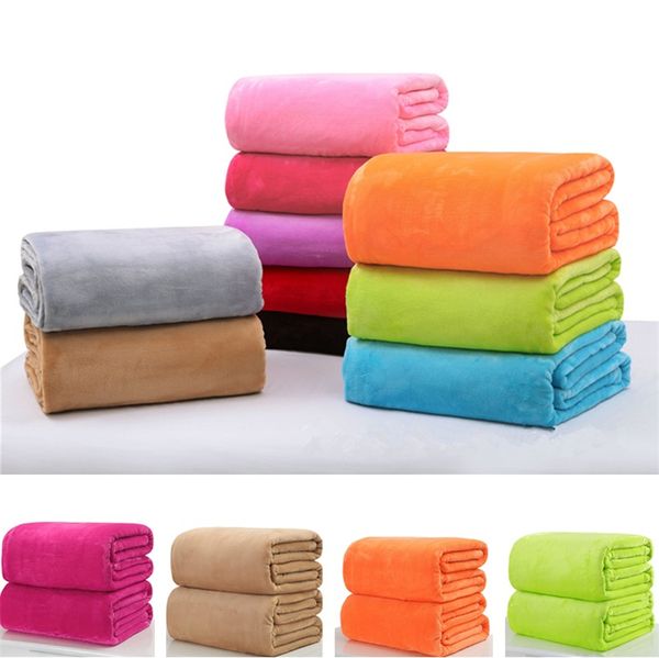 

warm flannel blankets soft solid blankets solid bedspread plush winter summer throw blanket t5i089