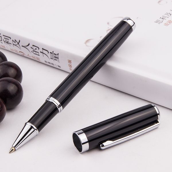 

1 pcs metal black rollerball pen 0.5mm ballpoint pens business office supplies school student writing gift, Blue;orange