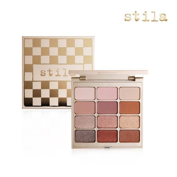 Stila Matte N Metal Eyeshadow Palette 12 colori Waterproof Matte Shimmer Ombretto metallizzato Polveri pigmentate Fornitura trucco Donne Occhi Cosmetici