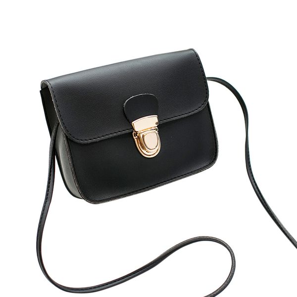 

2018 fashion women fashion solid color cover lock shoulder bag crossbody bag phone mini for christmas gift