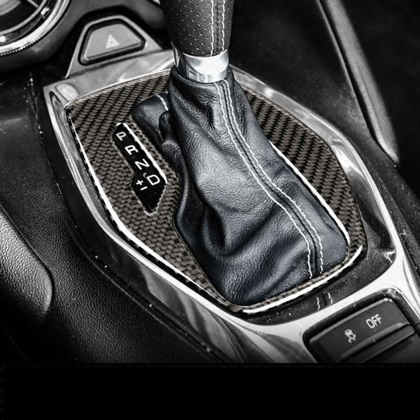 Carbon Fiber Console Gear Shift Frame Trim Interior Decor For Chevrolet Camaro 2016 2017 Car Styling Car Decorations Interior Car Decorative