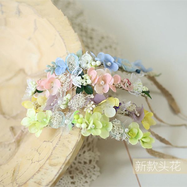 

newborn baby headbands girl flower princess headwear p shooting accessory newborn pgraphy props, Slivery;white