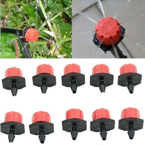 

10pcs garden irrigation misting micro flow dripper drip head 1/4'' hose 8bw5