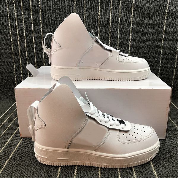 

Newest Release PSNY Deconstructs High Skate Shoe Public School TBD Mens Triple White Authentic Basketball Shoe With Best Quality