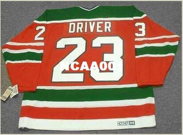 

men #23 bruce driver new jersey devils 1988 ccm vintage retro hockey jersey or custom any name or number retro jersey, Black;red