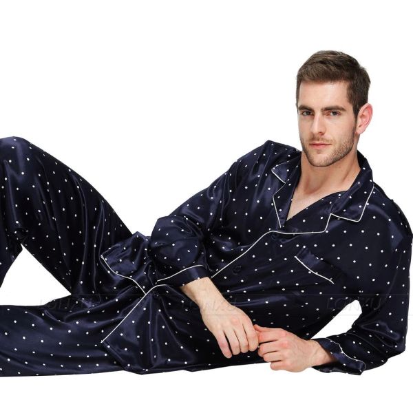 

mens silk satin pajamas set pyjamas set pjs sleepwear set loungewear u.s,s,,l,xl,xxl,4xl plus, Black;brown