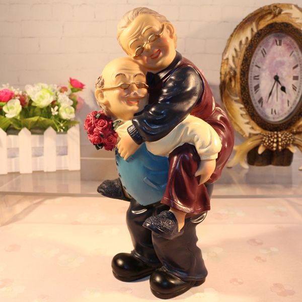 

eco-friendly resin figurines wedding home decoration accessories home decor garden figures miniature love gifts souvenir grandma