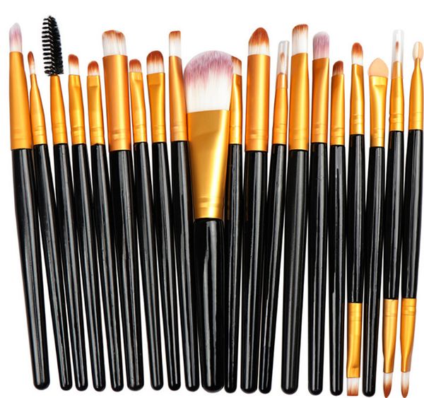 

20pcs / set горячий продавая кисти макияжа профессиональная косметическая щетка установленная с маслом состава косметики природы контура