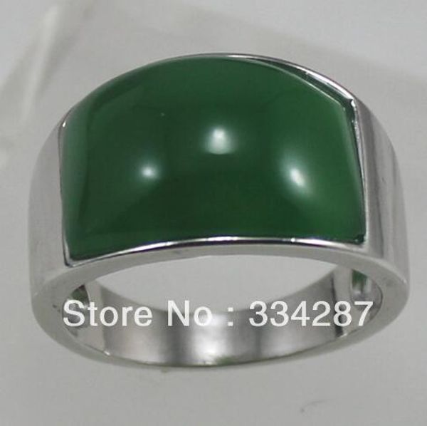

noblest jewelry ring dark green jades men ring size 7-12, Golden;silver