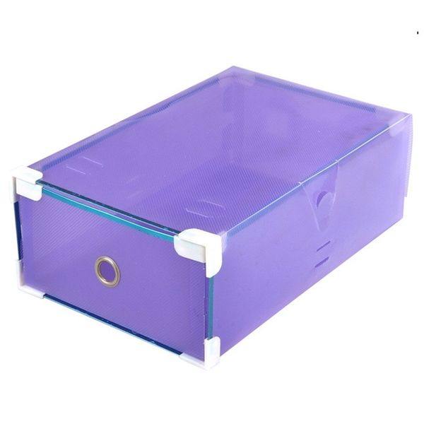 2019 Transparent Drawer Type Shoe Box Candy Colors Foldable
