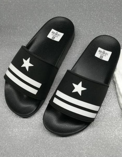 

2018 new fashion men and women's flats casual shoes beach slippers dress shoes brand sandals flip-flops, Black