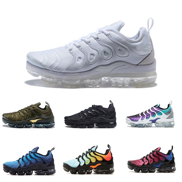 

Nike Air Max TN Plus дешевые 2019 обувь Мода женщины супер свет TN удобная черная белая обувь плюс мужская повседневная обувь размер 36-46