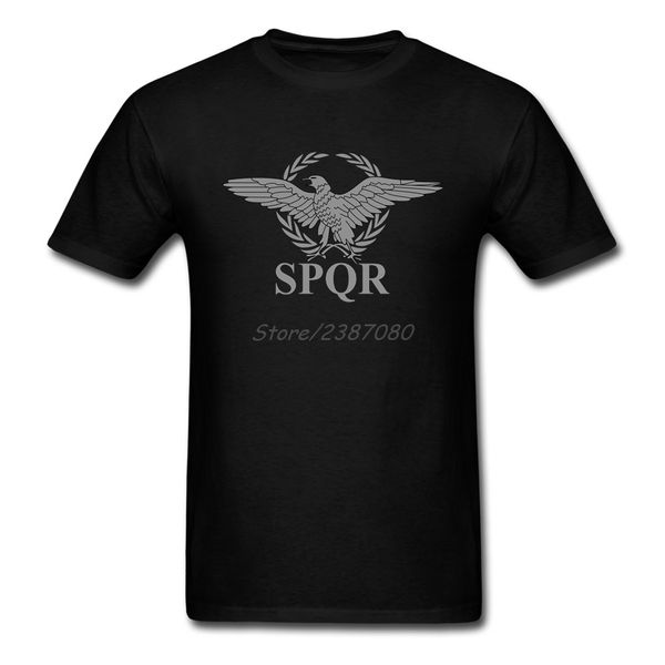 

spqr roman legion t shirt short sleeve men t shirt new style atmosphere xxxl o-neck cotton men's clothes, White;black